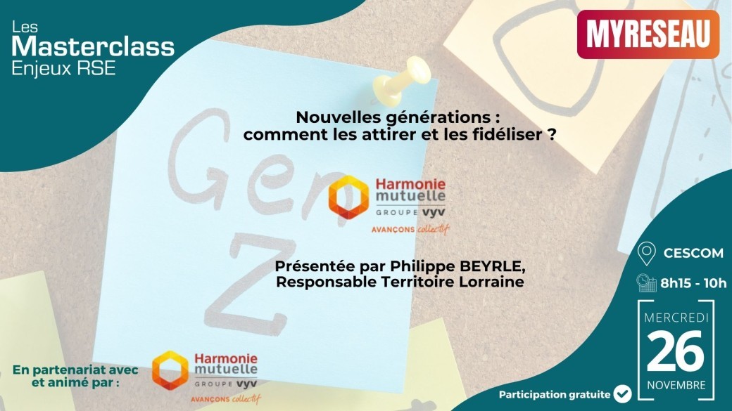 Masterclass Enjeux RSE | Nouvelles générations :  comment les attirer et les fidéliser ?