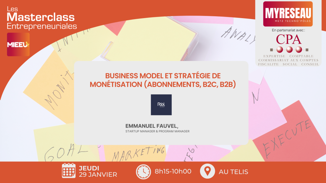 Masterclass Entrepreneuriales | Stratégie de monétisation