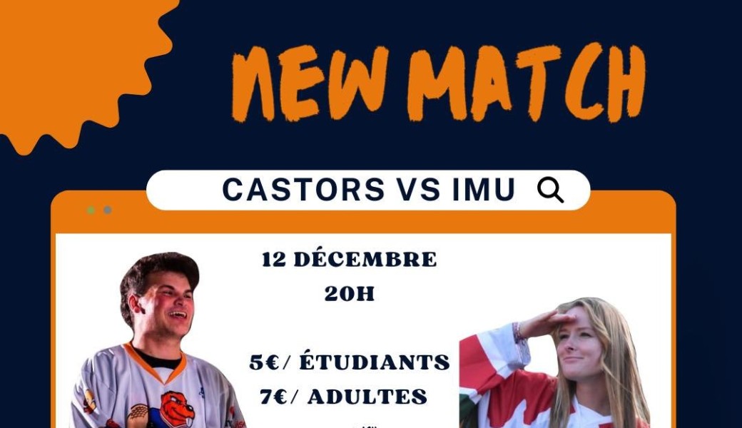 Match Castors Ardents VS IMUnisés