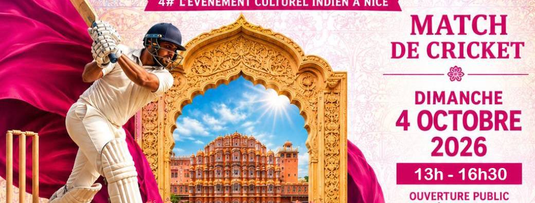 MATCH DE CRICKET - Beausoleil Vs Marseille - HAPPY INDE - 4ème edition 2026