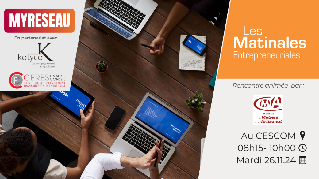 Matinale Entrepreneuriale | Réussir sa cession/ reprise d'entreprise