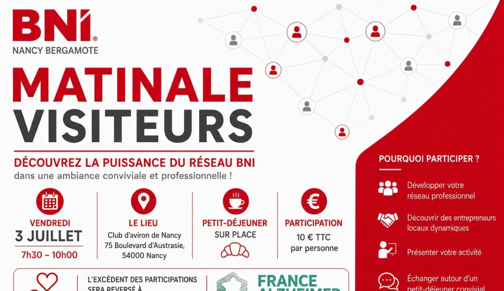Matinale Visiteurs BNI Nancy Bergamote