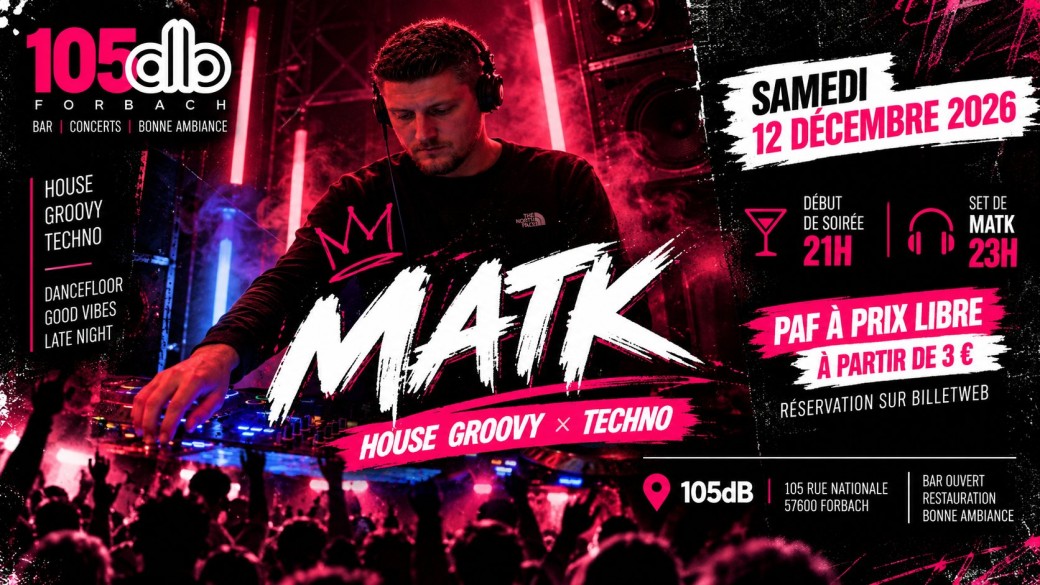 MATK – House Groovy & Techno au 105 dB
