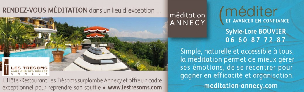 Méditations à l'hôtel les Trésoms Annecy