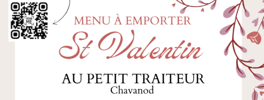 Menu à emporter St Valentin Au Petit Traiteur Chavanod
