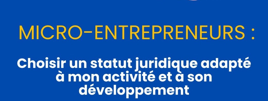 Micro-entrepreneurs: choisir un statut juridique adapté à mon activité et à son développement
