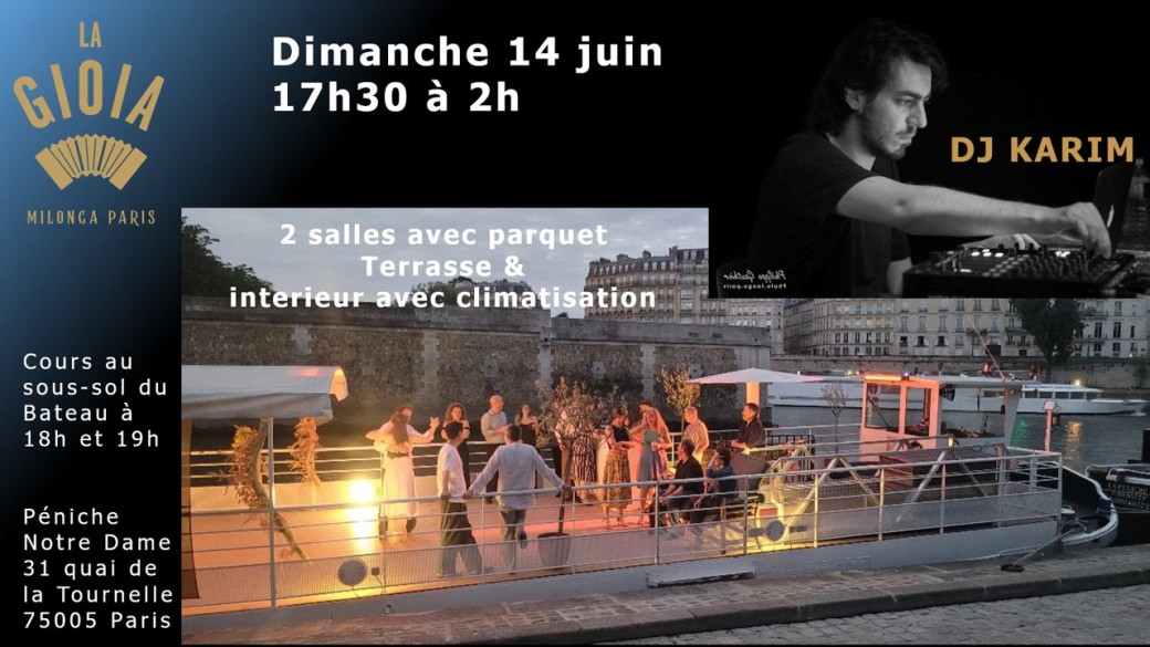 Milonga LA GIOIA Péniche Notre Dame