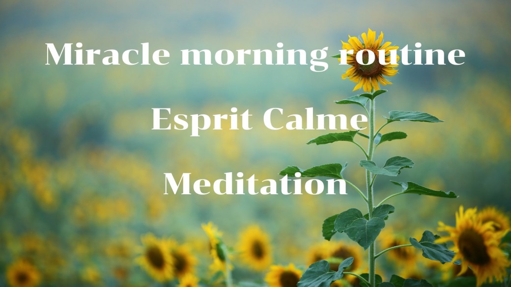 Miracle morning routine. Meditation 
