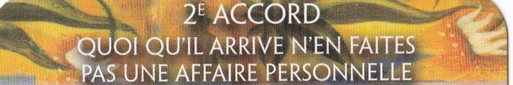 Mise en pratique du 2ème Accord Toltèque
