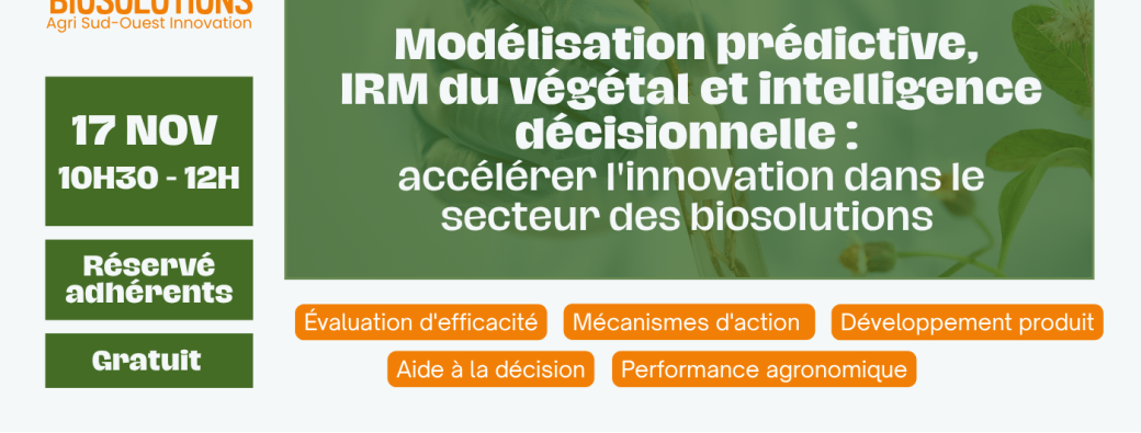 Modélisation prédictive, IRM du végétal et intelligence décisionnelle