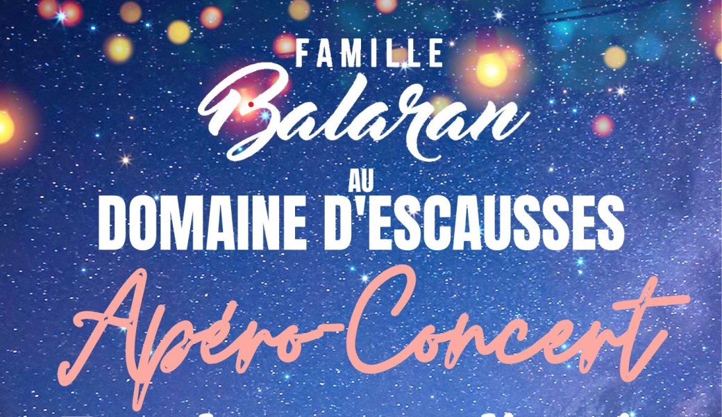 MORISSETTE -  Apéro Concert – Domaine d’Escausses  Mercredi 20 août