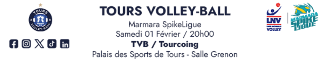 MSL TOURS VB - TOURCOING à 20h00