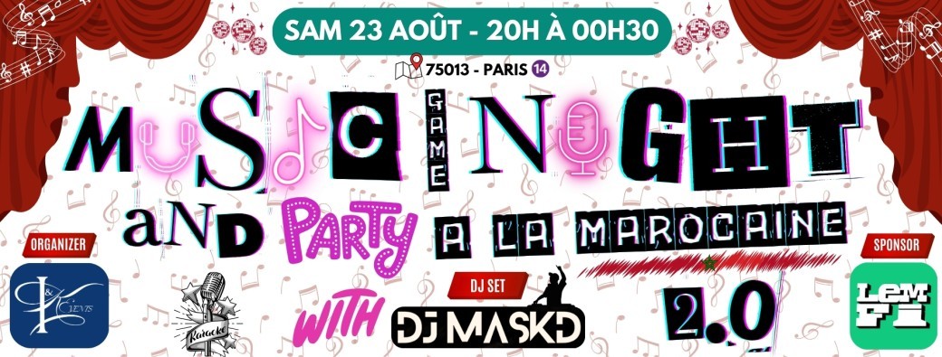 Music Game Night And Party à la Marocaine 2.0