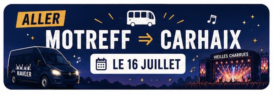 Navette Vendredi 17 juillet 2026 - Aller (Bronolo → Carhaix)