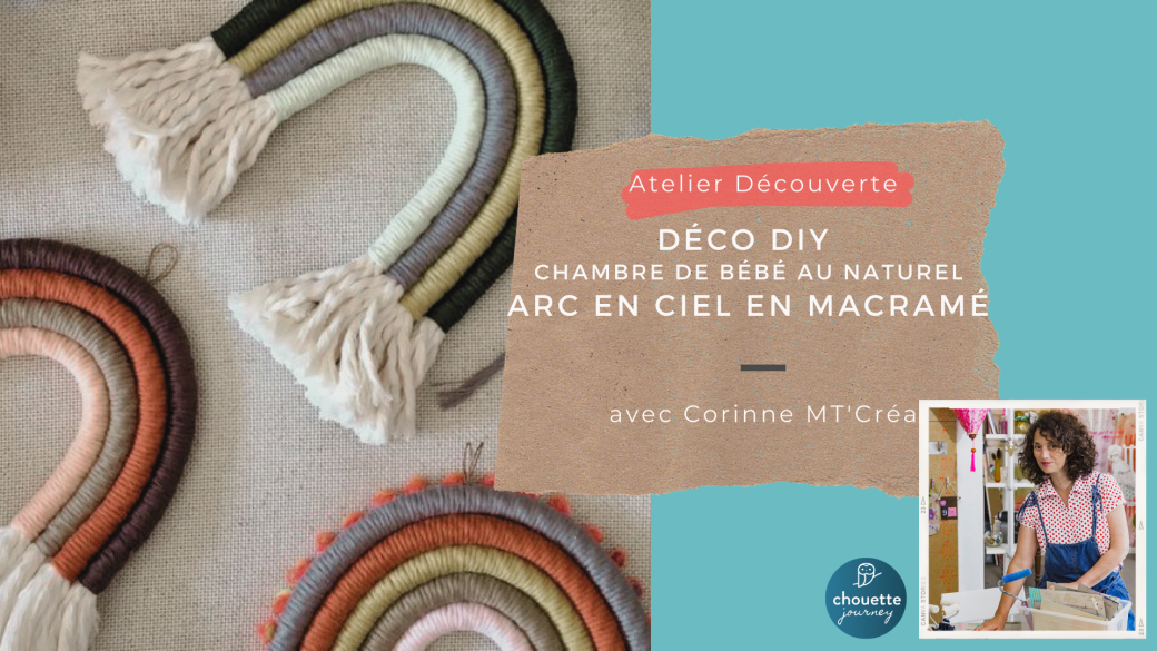 Création en macramé : Arc en ciel Déco chambre Bébé - avec Corinne MTCréa