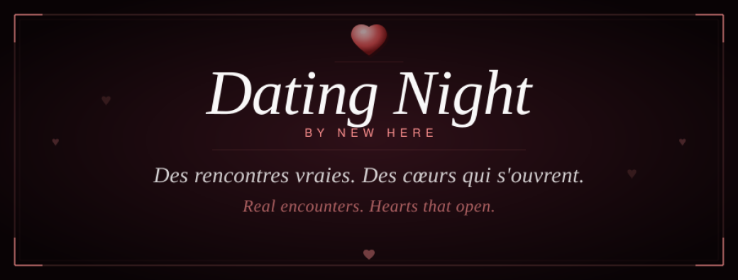 NewHere Dating Night 25-45 ans
