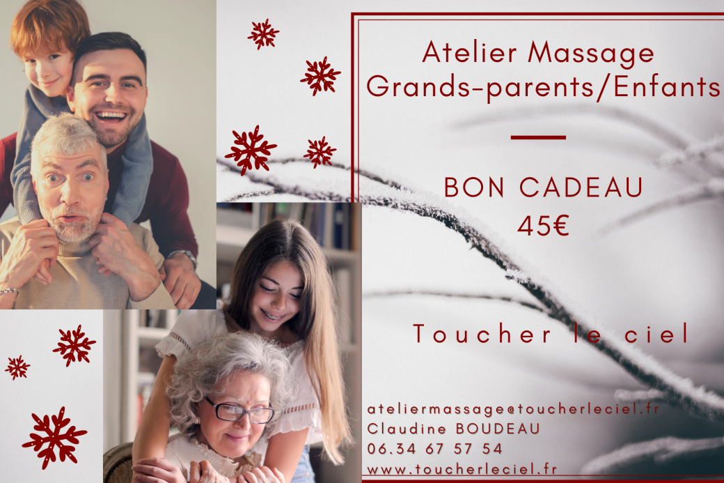 Noël : Bon cadeau Atelier Massage Grand-Parent-Enfant