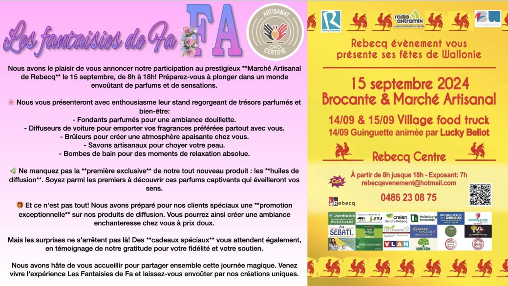 Nous sommes présents : Brocante du Télévie - Clabecq