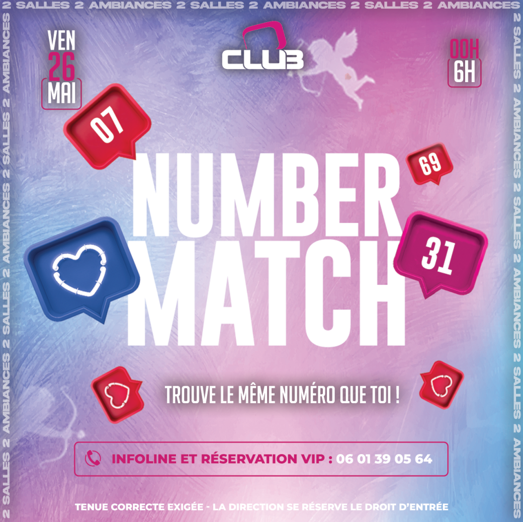 Number Match - Free pass Sacha 00h-01h