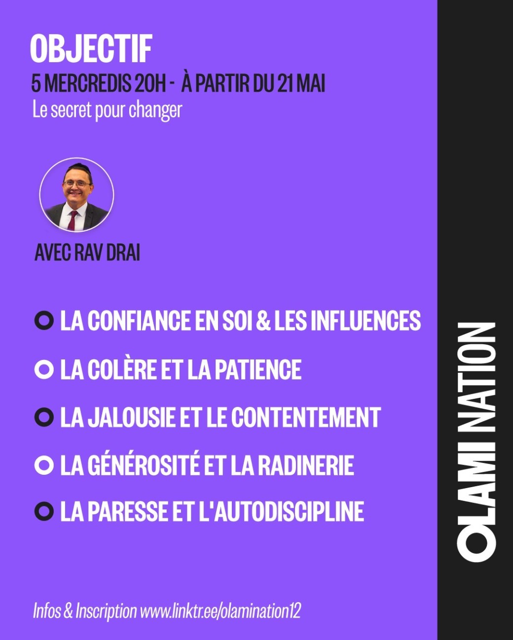 Cours du mercredi avec Rav Drai