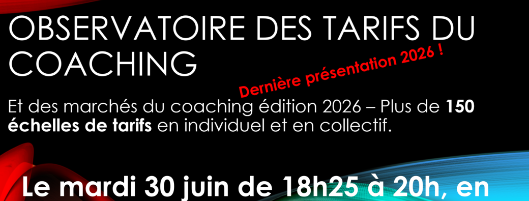 Observatoire des tarifs et des marchés 2026 - coaching professionnel