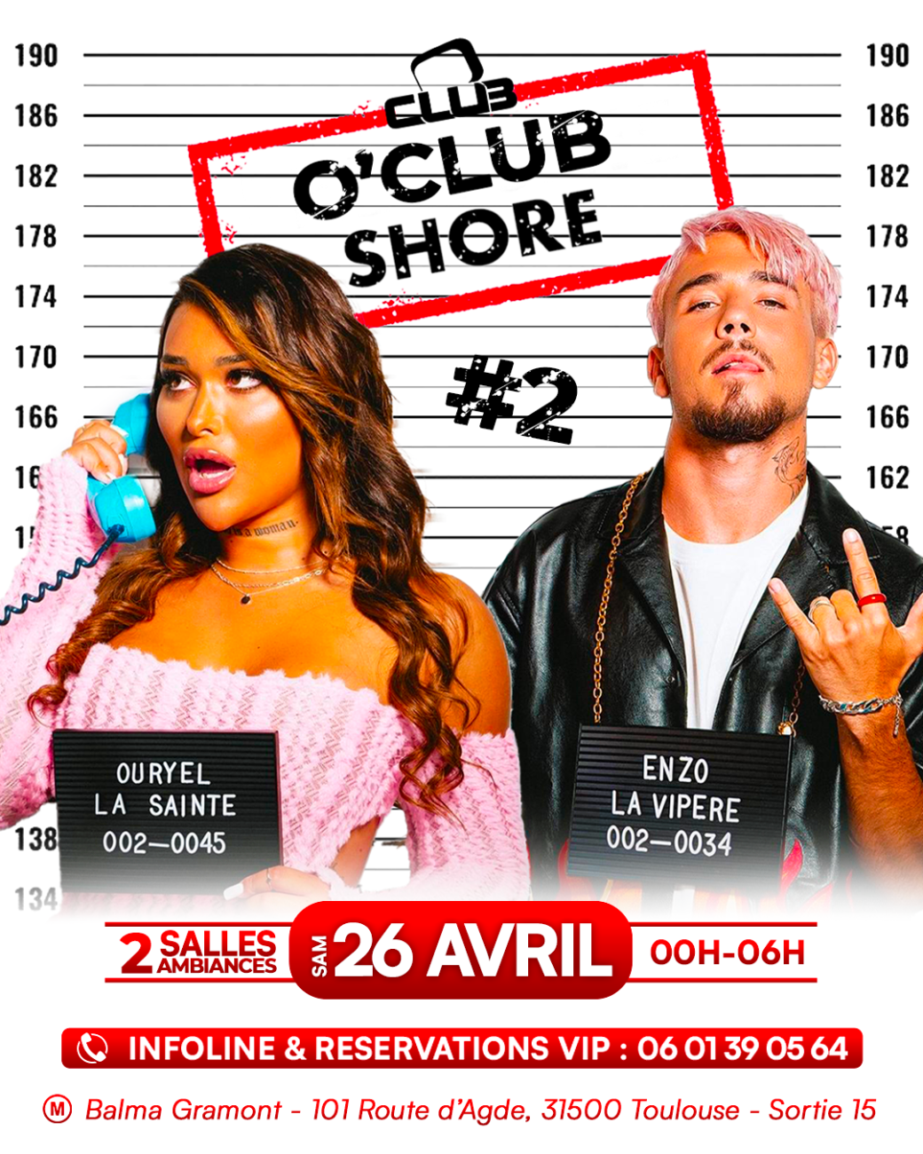 O'CLUB SHORE - Free Pass 00H-01H 
