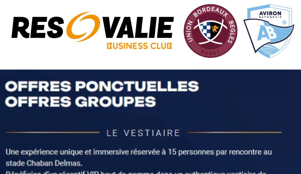 OFFRE VESTIAIRE UBB AVIRON