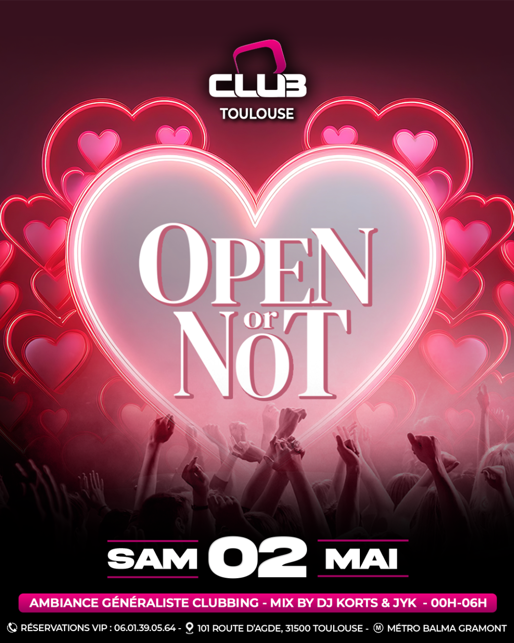 OPEN OR NOT - BILLETTERIE (FREE PASS 00H-01H)