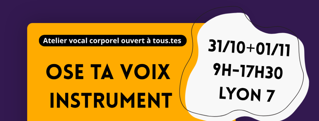 Ose Ta Voix Instrument Vol2, version Week-end - Acompte de réservation