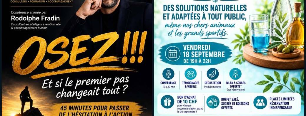 Osez: Et si le premier pas changeait tout?Découverte des solutions Naturelles  TOUT PUBLIC.