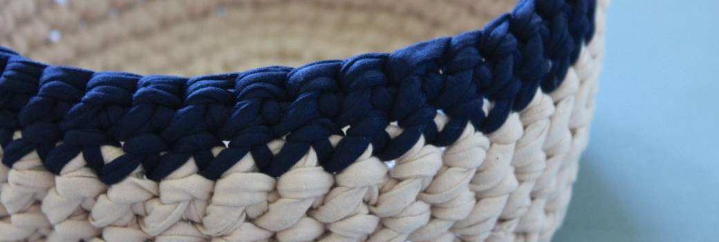 Panier en crochet Trapilho