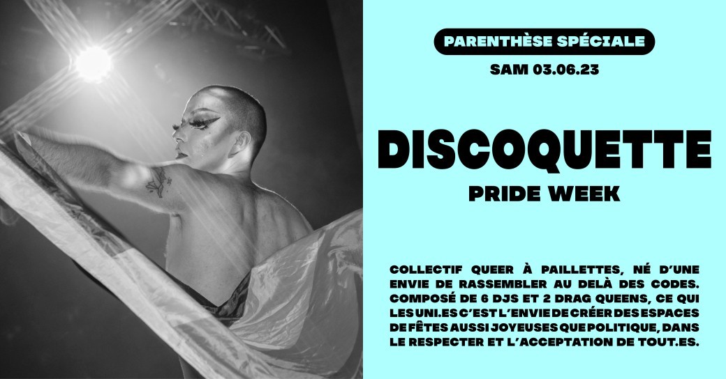 PARENTHÈSE SPÉCIALE PRIDE WEEK - Discoquette