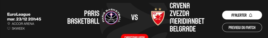 Paris Basket VS Crvena Zvezda Meridianbet Belgrade 