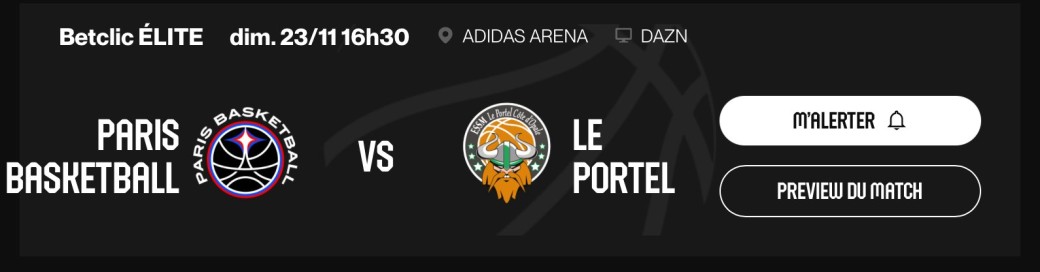 Paris Basket VS Le Portel