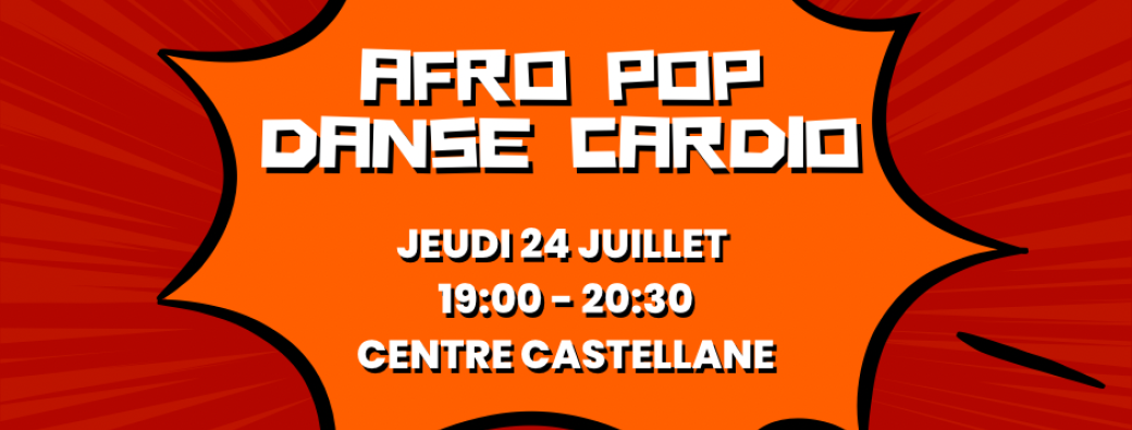 Participe à la session Afro pop danse Cardio du jeudi 24 juillet