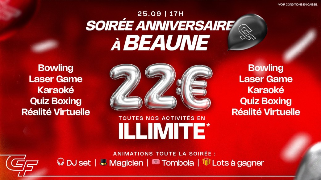 Pass Anniversaire - Games Factory Beaune