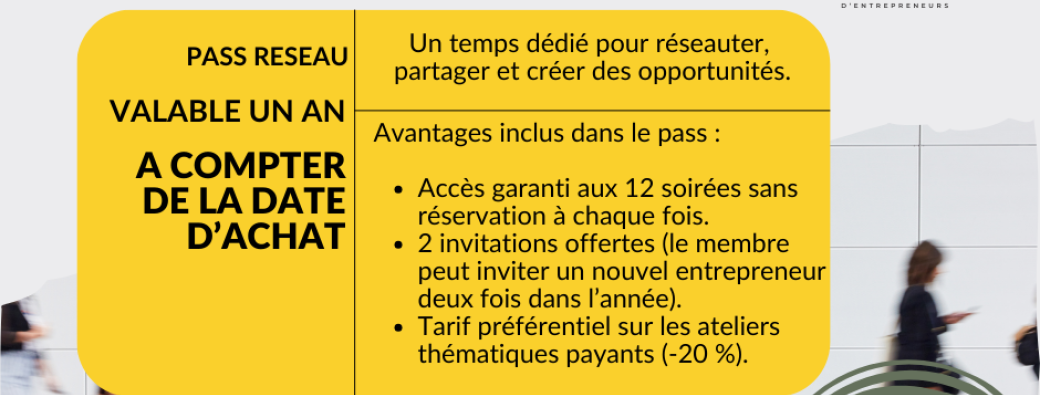 PASS ANNUEL Réseau Entrepreneurs