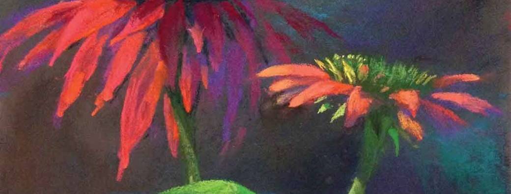 Pastel sec : fleurs