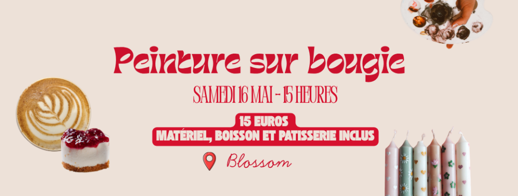 Peinture sur bougie - Chez Blossom Caen | 16 mai à 15h