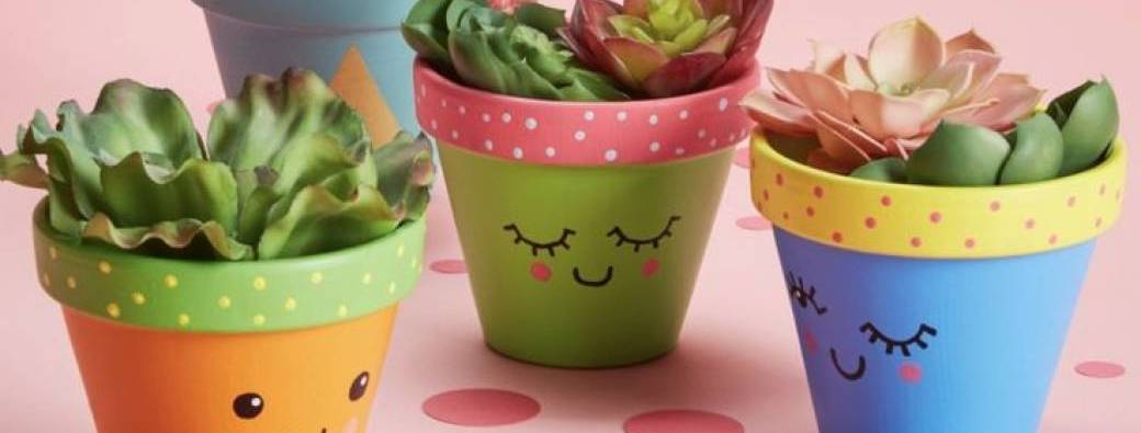 Peinture sur cache-pots 