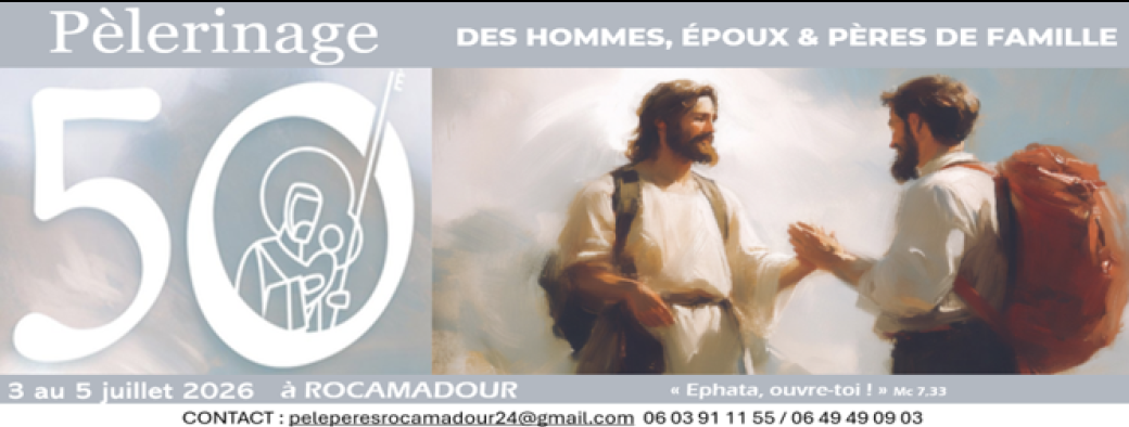 Pèlerinage des Pères de famille Rocamadour 2026