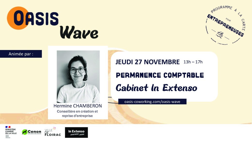 Permanence comptable par In Extenso - Réservé aux femmes entrepreneures