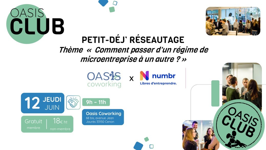 Petit-déj’ réseautage >>  Comment passer d'un régime de microentreprise à un autre ?