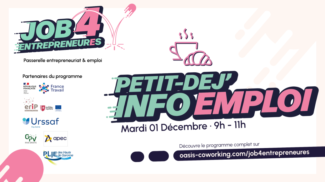 Petit Déjeuner Information Emploi - JOB4ENTREPRENEURES