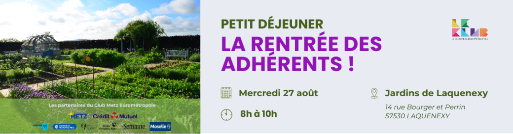 Petit Déjeuner - La rentrée des adhérents - 27/08/2025