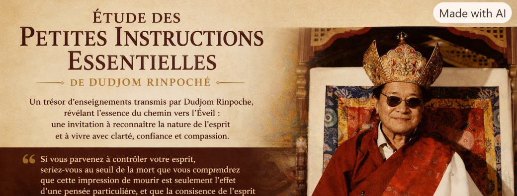 Etude des Petites Instructions Essentielles de Dudjom Rinpoché