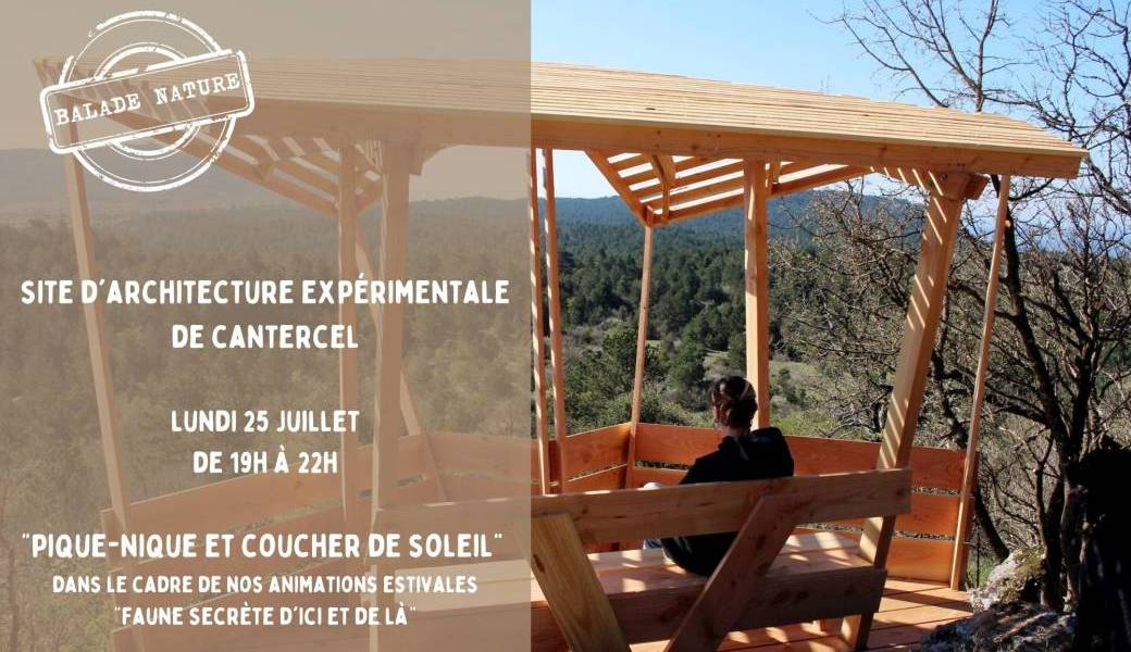 Pique-nique et coucher de soleil à Cantercel