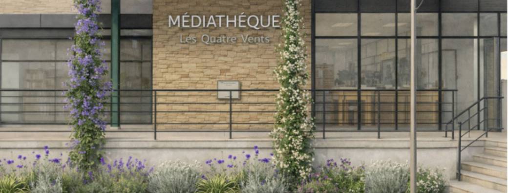 Animation ABC : Plantation pieds de mur de la médiathèque