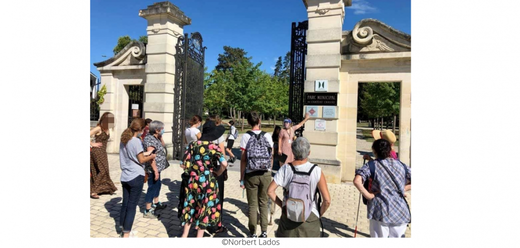 Podensac, le bourg et le parc Chavat
