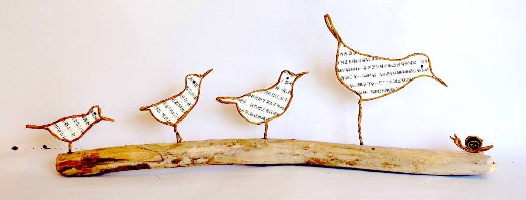 Poésie de papier - saynète en papier et fil de kraft armé avec Epistyle